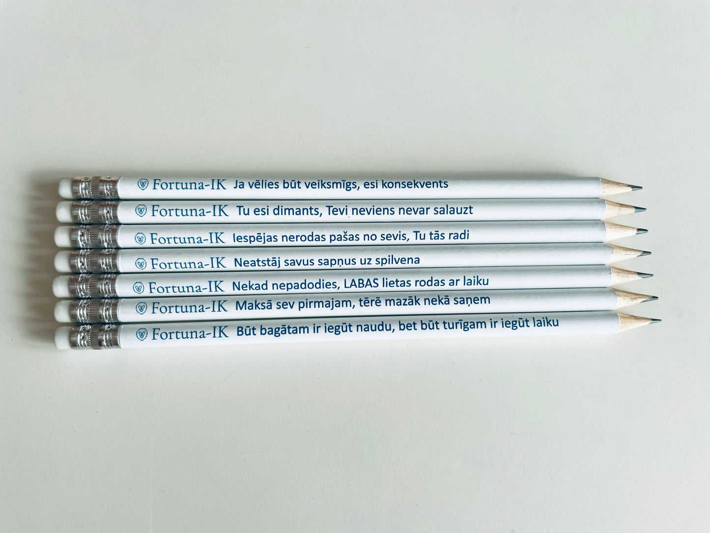 White inspirational pencil