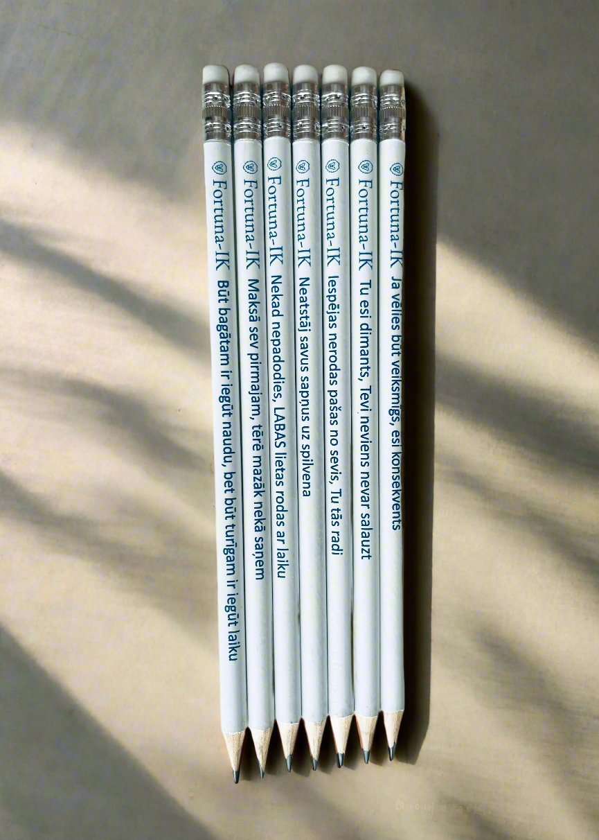 White inspirational pencil