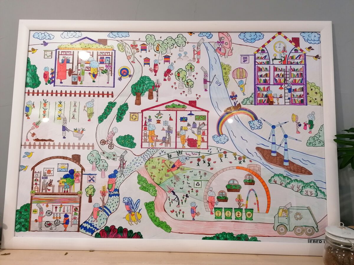 ZERO WASTE CITY giant colouring poster