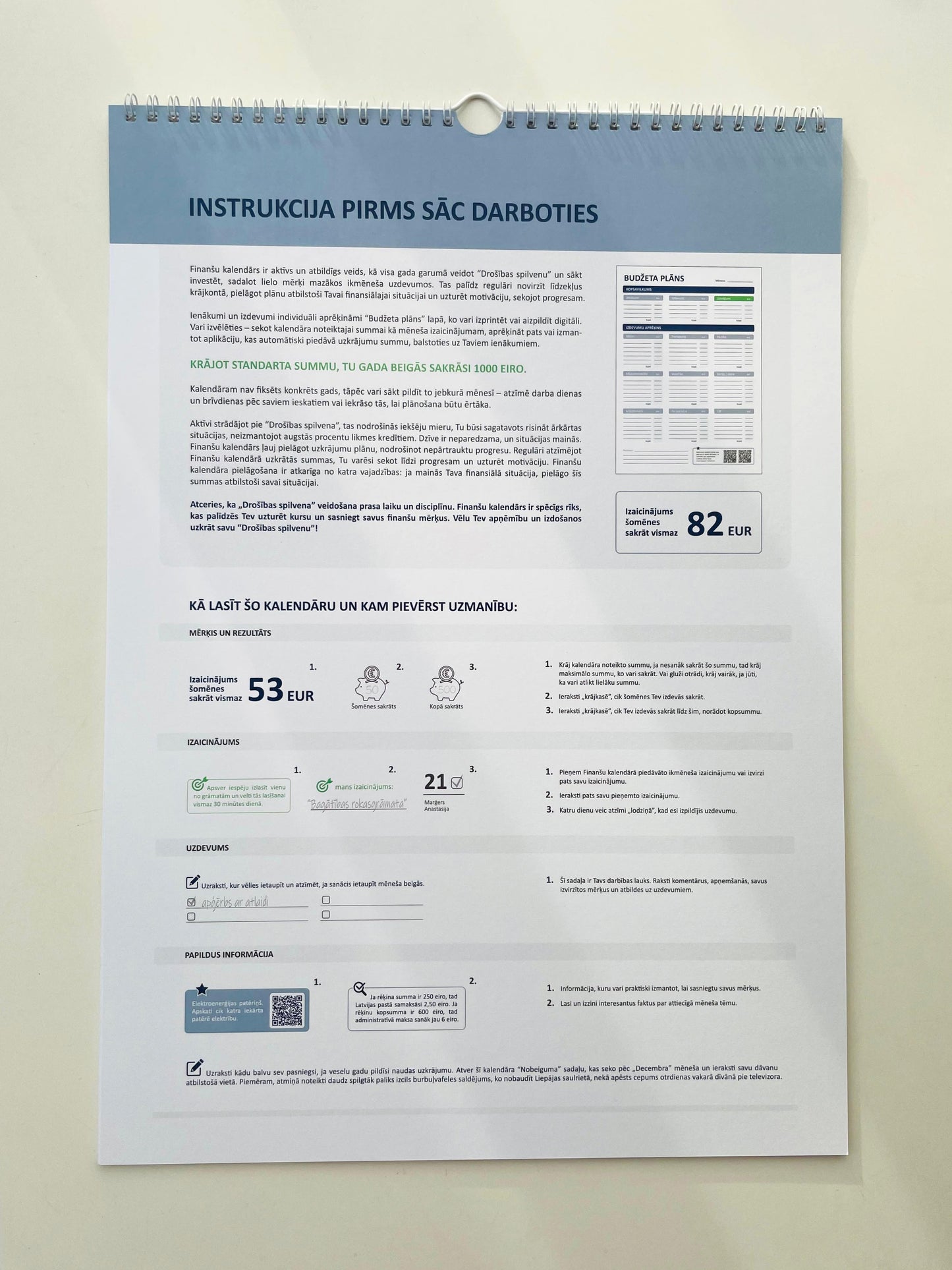 Interactive Financial Calendar (undated) Pre-order now!