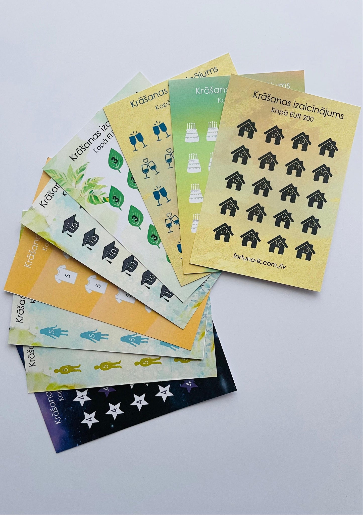 Krāšanas motivēšanas spēle ar kartiņām pieaugušajiem