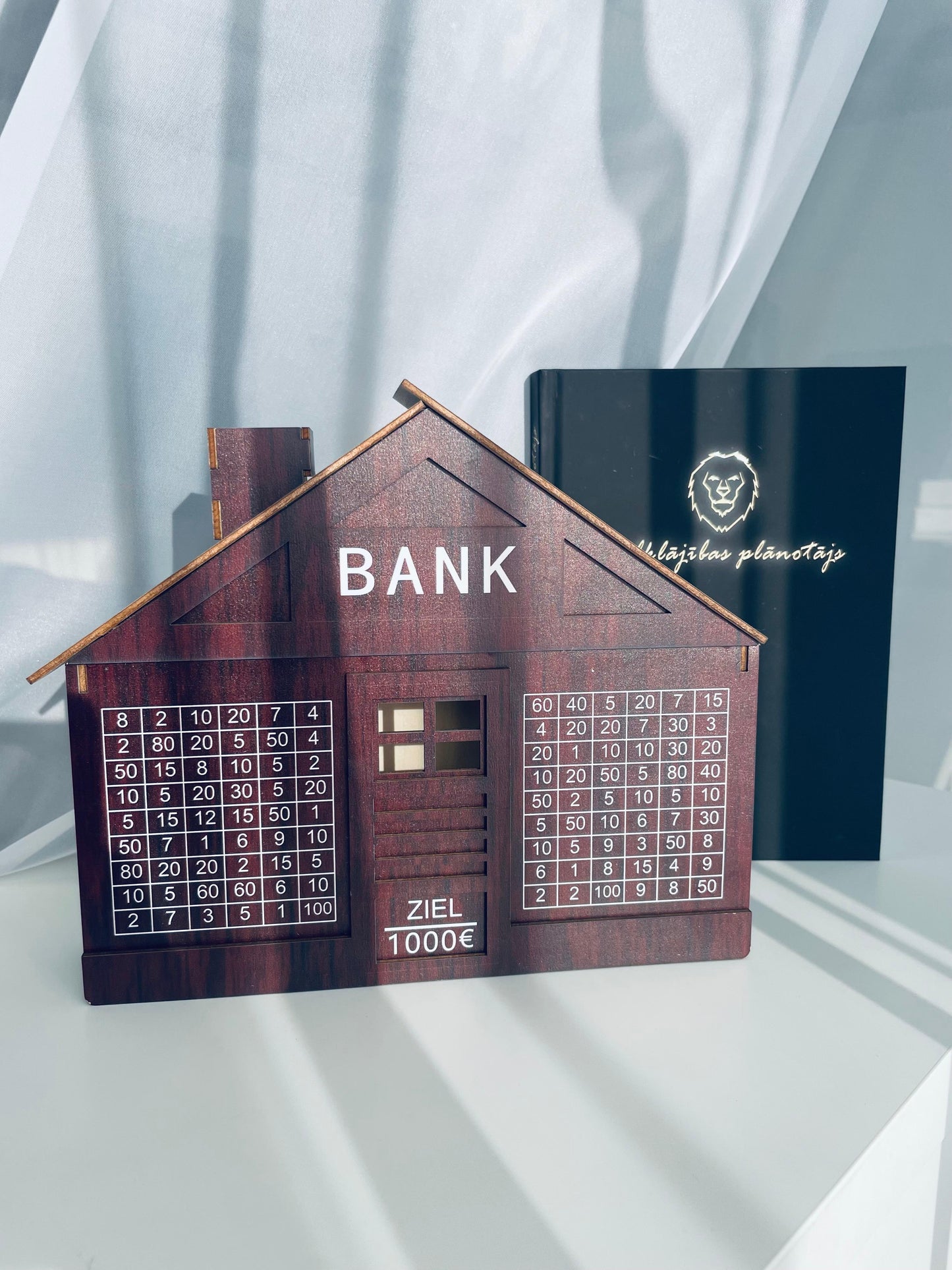 Complete Set: Weekly Planner + House-Shaped Wooden Savings Bank